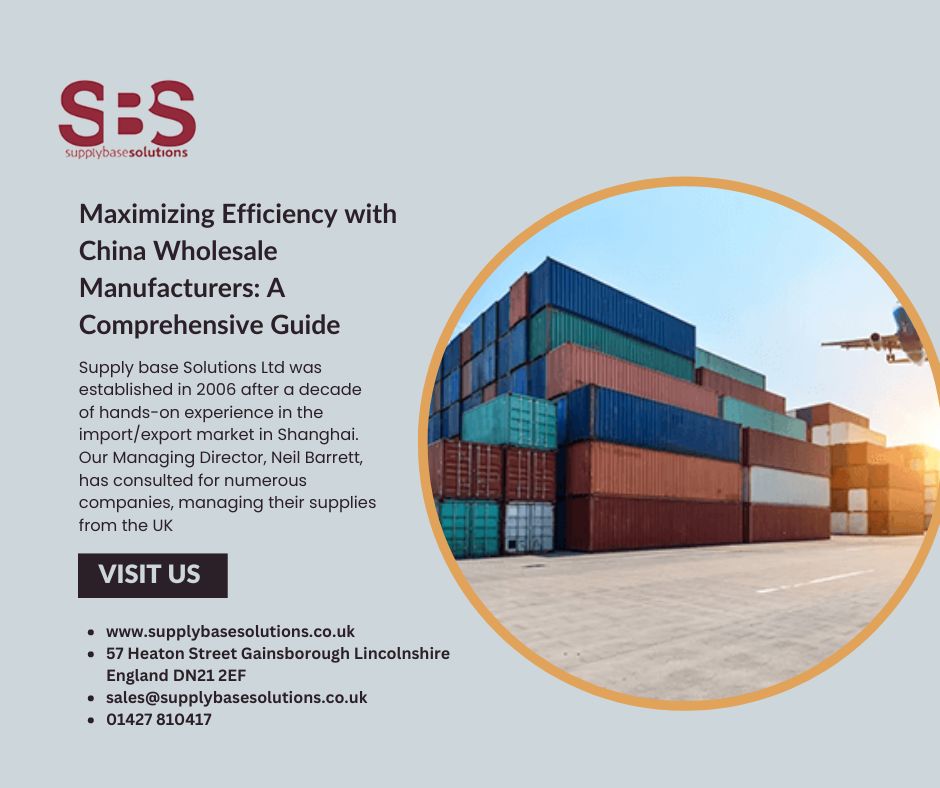 Maximizing Efficiency with China Wholesale Manufacturers: A Comprehensive Guide