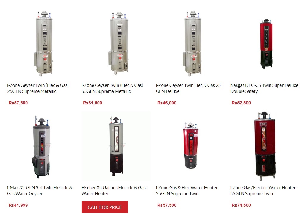 electric water heaters price in Pakistan