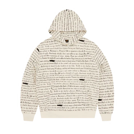 NATIONAL ANTHEM HOODIE [NATURAL] A Stylish Statement in Streetwear