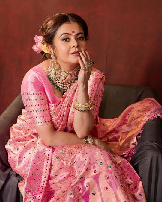 A Deep Dive into the History of Banarasi Silk Sarees in Shades of Pink