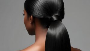 Sleek invisible ponytail