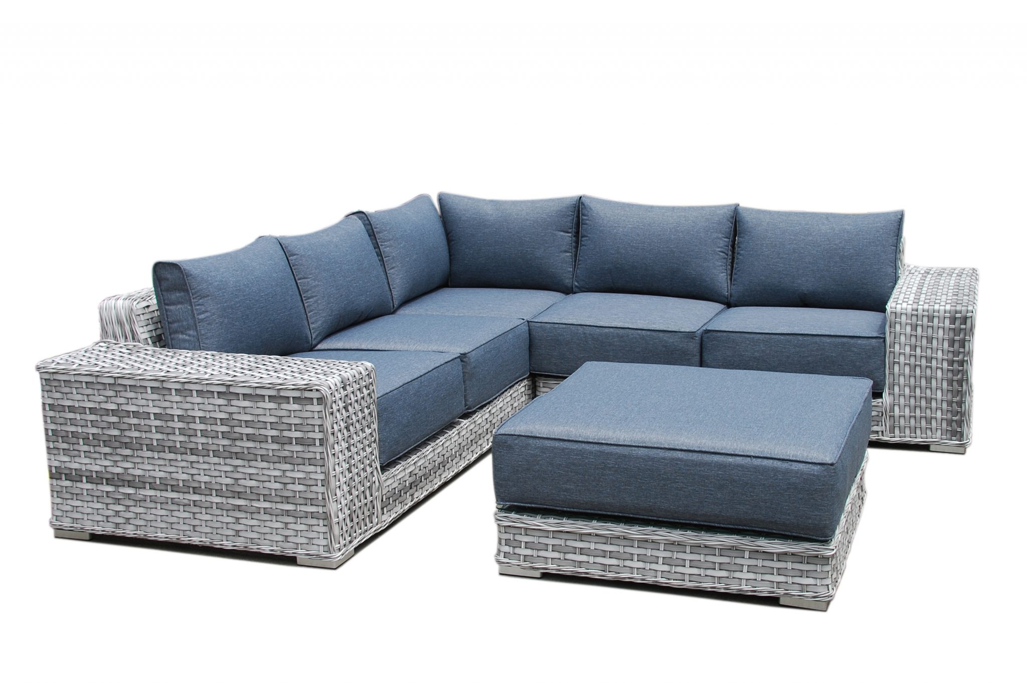 Enjoy Outdoor Luxury with the Rattan Malibu Grey Large Corner Sofa Set