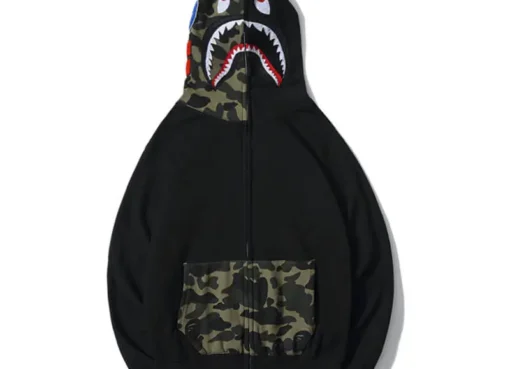 A Bathing Ape Bape Shark Black Hoodie