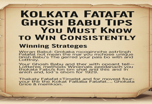 kolkata fatafat ghosh babu tips for better results