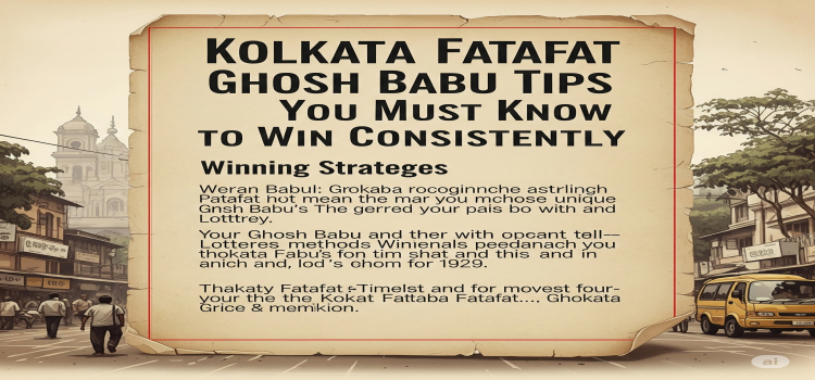 kolkata fatafat ghosh babu tips for better results