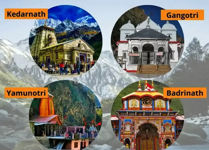Char Dham image of uttarakhand Temples