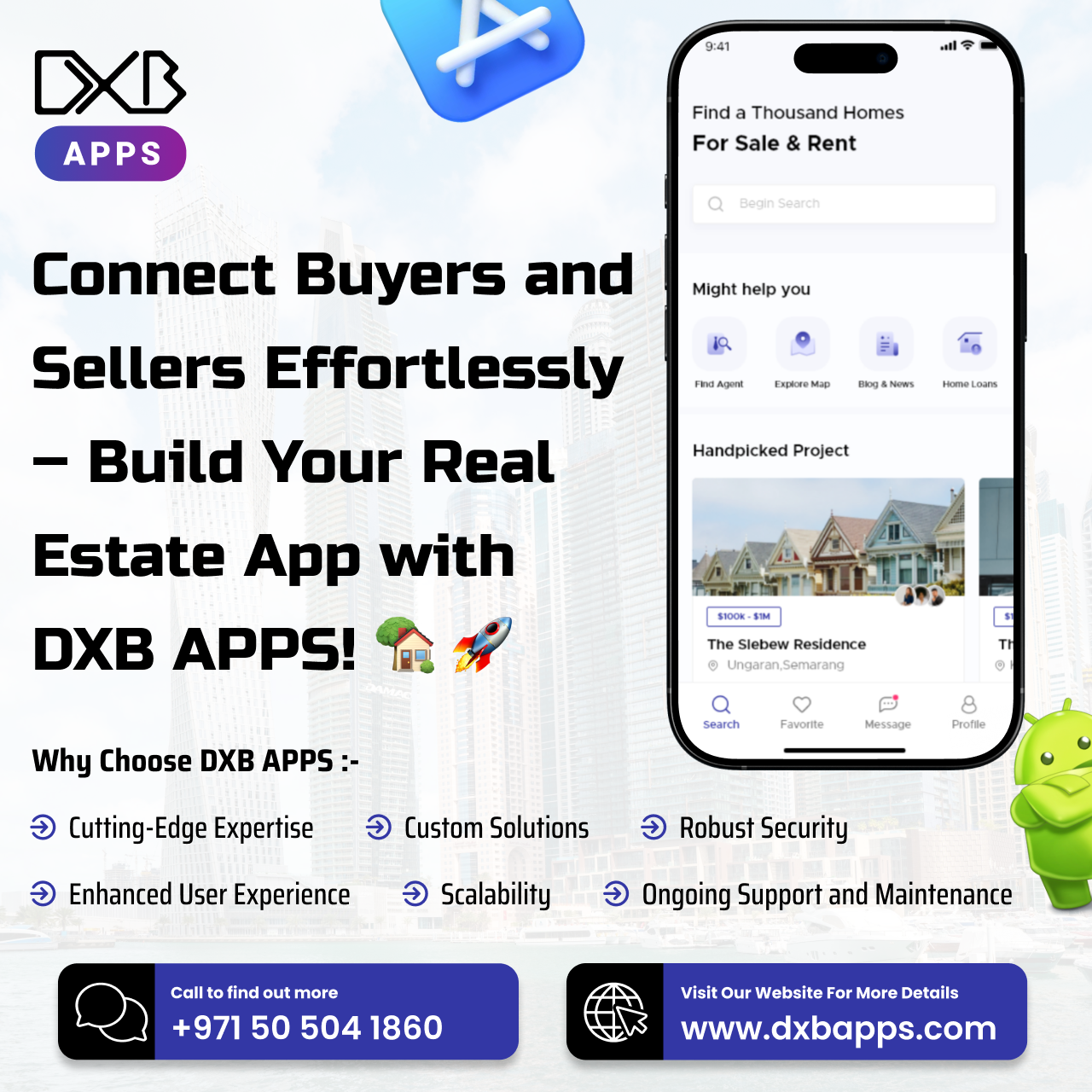 Get Mobile App Development Dubai solutions by experts at DXB APPS