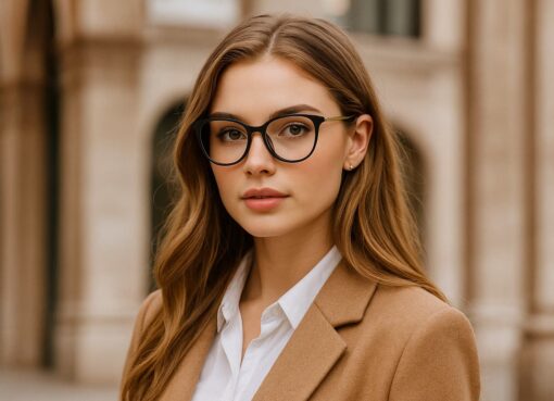black frame glasses