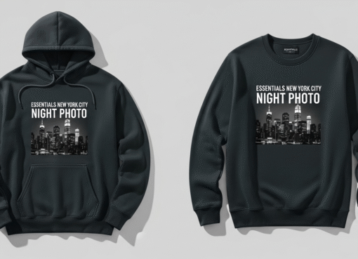 Essentials New York City Night Photo Pullover Hoodie Sweatshirt