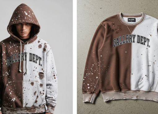 Gallery Dept Brown-White Mix Hoodie & Sweatshirt