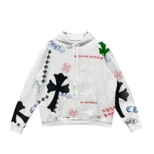 Chrome Hearts Stencil Multi Cross & Horseshoe Pullover Hoodie